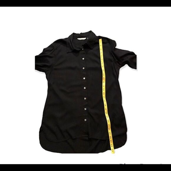 Soft Surroundings oversized black button down hi low shirt - Picture 9 of 9